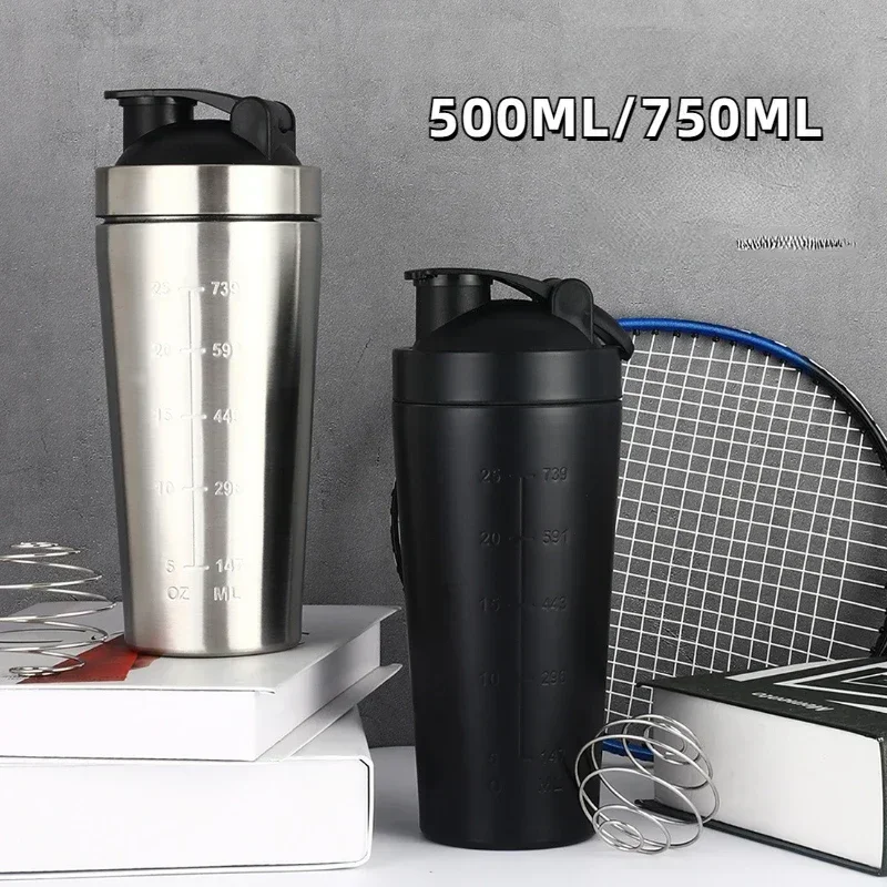 Nutrition Sports Fitness - Vaso Mezclador de Proteínas de Acero