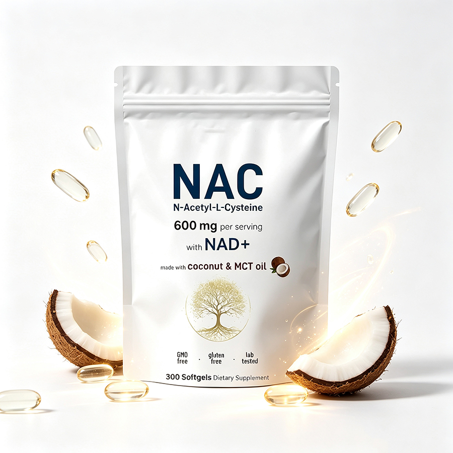 Mct Oil Coconut - Cápsulas Blandas de NAC 600mg con