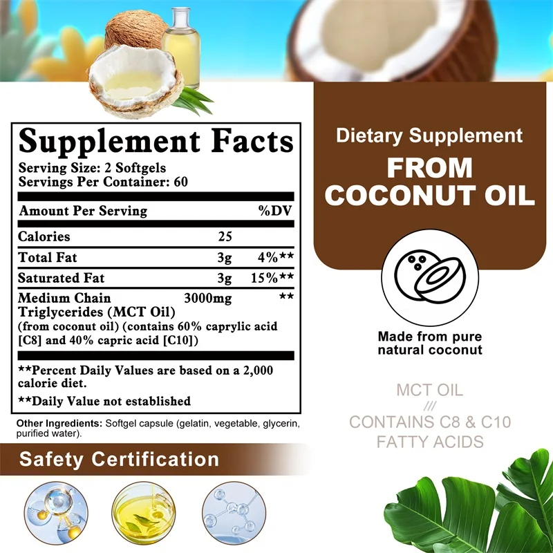 Suplemento de aceite MCT: cont - Mct Oil Coconut reseña y precio