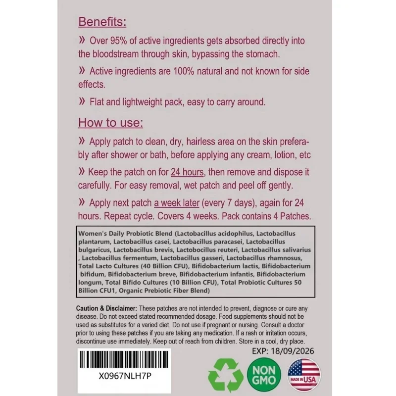 Probióticos para mujeres y pre - Probiotics Women Health reseña y precio