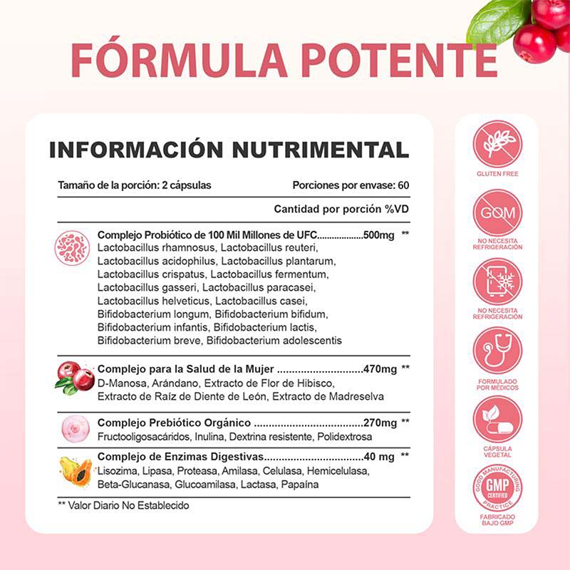 Cápsulas PROBIOTICOS MUJER: ay - Probiotics Women Health reseña y precio